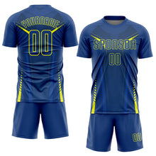 Laden Sie das Bild in den Galerie-Viewer, Custom US Navy Blue Gold Sublimation Soccer Uniform Jersey
