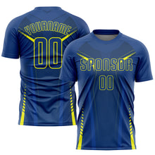 Laden Sie das Bild in den Galerie-Viewer, Custom US Navy Blue Gold Sublimation Soccer Uniform Jersey
