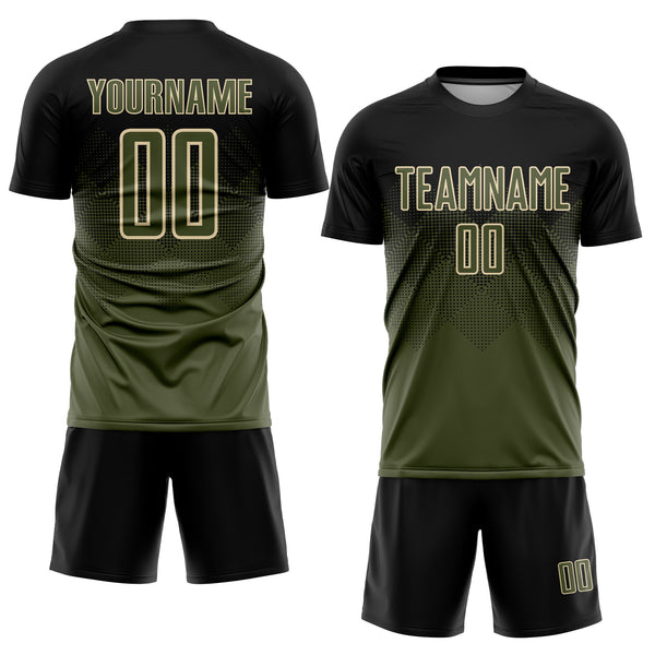 Cheap Custom Black Black-Gold Sublimation Soccer Uniform Jersey Free  Shipping – CustomJerseysPro