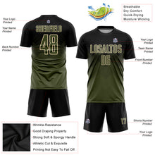 Загрузить изображение в средство просмотра галереи, Custom Black Olive-Cream Sublimation Soccer Uniform Jersey
