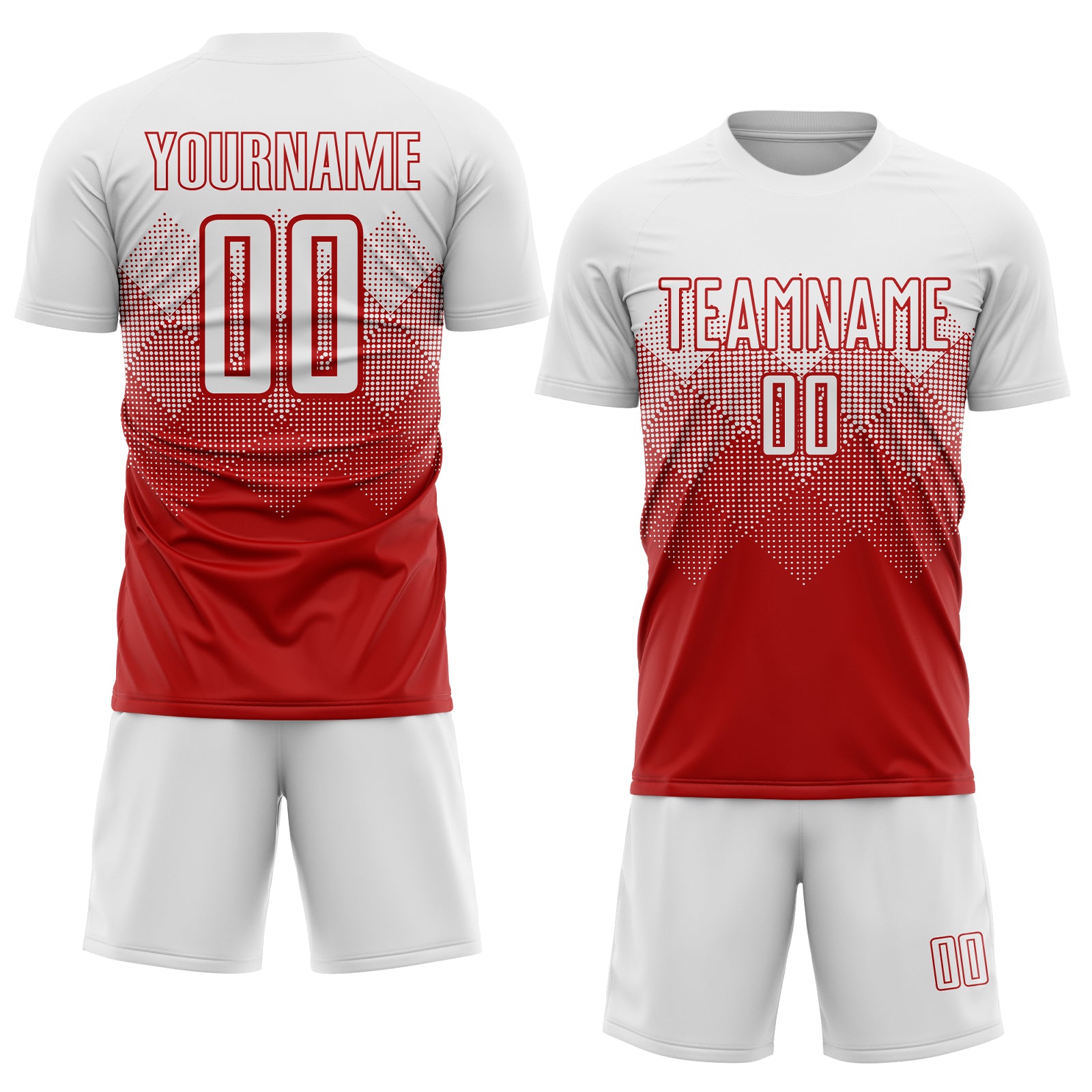 Cheap Custom Red White Sublimation Soccer Uniform Jersey Free Shipping –  CustomJerseysPro