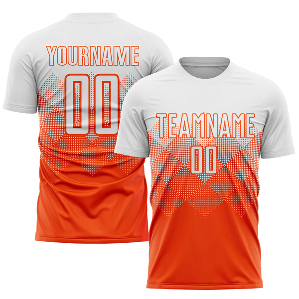 Custom Men’s Ombre Baseball Style Shirts Orange Black / S