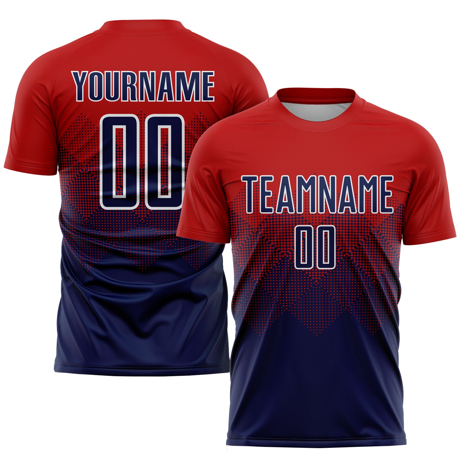 Express Athletics Full Sublimated Jersey: White, Navy, Red