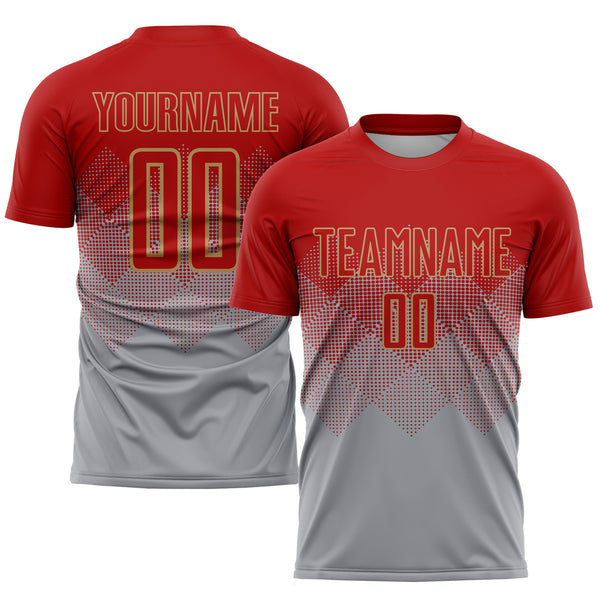 Slope Style Football Shirt Design With Rednavy Colors Sublimation