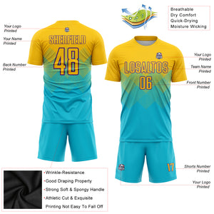 CustomLakes Blue Gold-Purple Sublimation Soccer Uniform Jersey