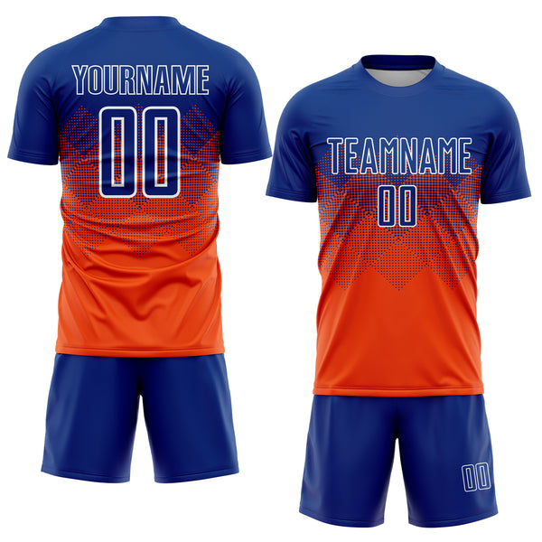 Cheap Custom Powder Blue Orange-Royal Mesh Authentic Football Jersey Free  Shipping – CustomJerseysPro