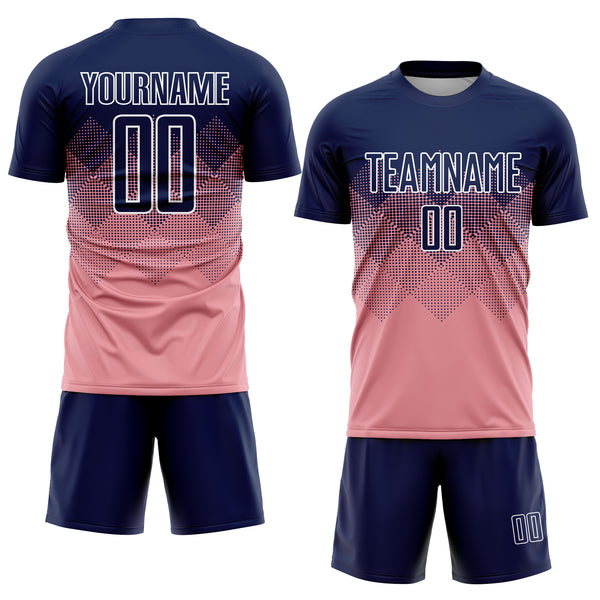 Cheap Custom Light Blue Pink-White Sublimation Soccer Uniform Jersey Free  Shipping – CustomJerseysPro