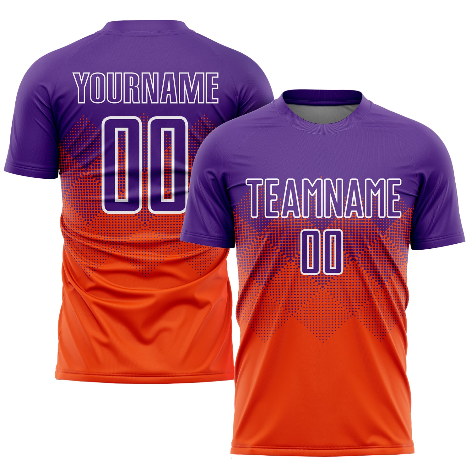 Cheap Custom Orange White-Purple Sublimation Long Sleeve Fade Fashion  Soccer Uniform Jersey Free Shipping – CustomJerseysPro