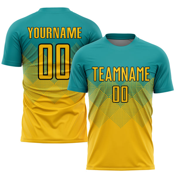 Cricket Shirt Jersey Custom Made Yellow Blue Sublimation Shirt