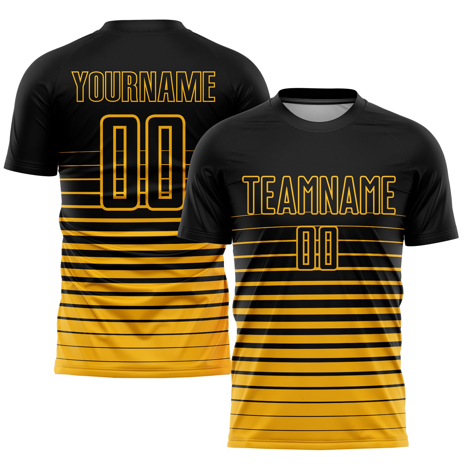 Cheap Custom Vegas Gold Black Sublimation Long Sleeve Fade Fashion