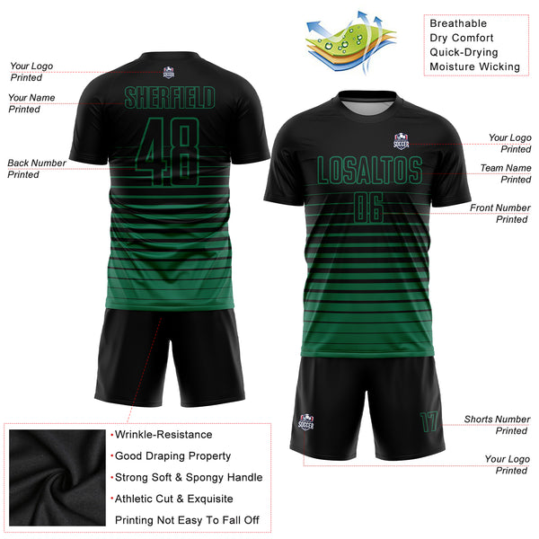 Cheap Custom Teal Teal-Black Sublimation Soccer Uniform Jersey Free  Shipping – CustomJerseysPro