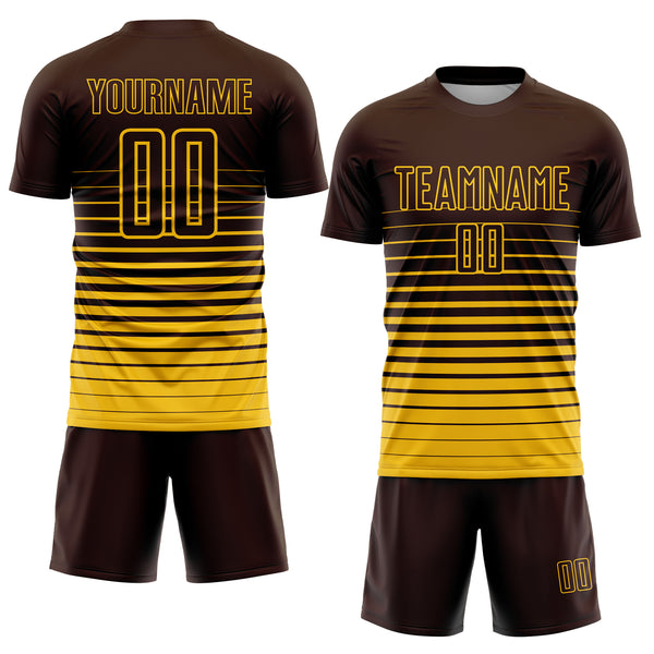 Cheap Custom Orange White-Brown Sublimation Long Sleeve Fade Fashion Soccer  Uniform Jersey Free Shipping – CustomJerseysPro