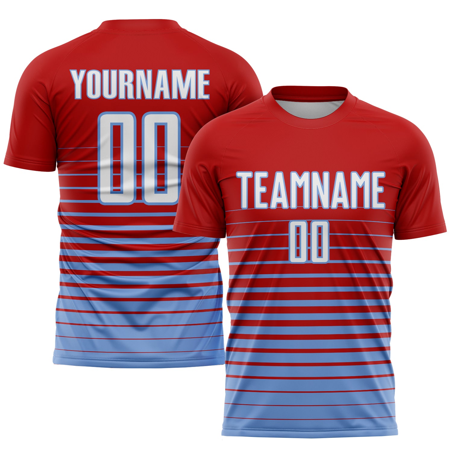 Blue and red - Custom Soccer Jerseys Kit Sublimated Design