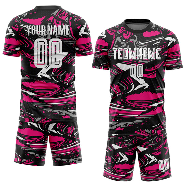 Cheap Custom Pink White Sublimation Soccer Uniform Jersey Free Shipping –  CustomJerseysPro