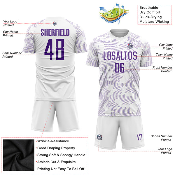 Cheap Custom Teal Purple-White Sublimation Soccer Uniform Jersey Free  Shipping – CustomJerseysPro