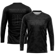 Загрузить изображение в средство просмотра галереи, Custom Black Gray Sublimation Soccer Uniform Jersey
