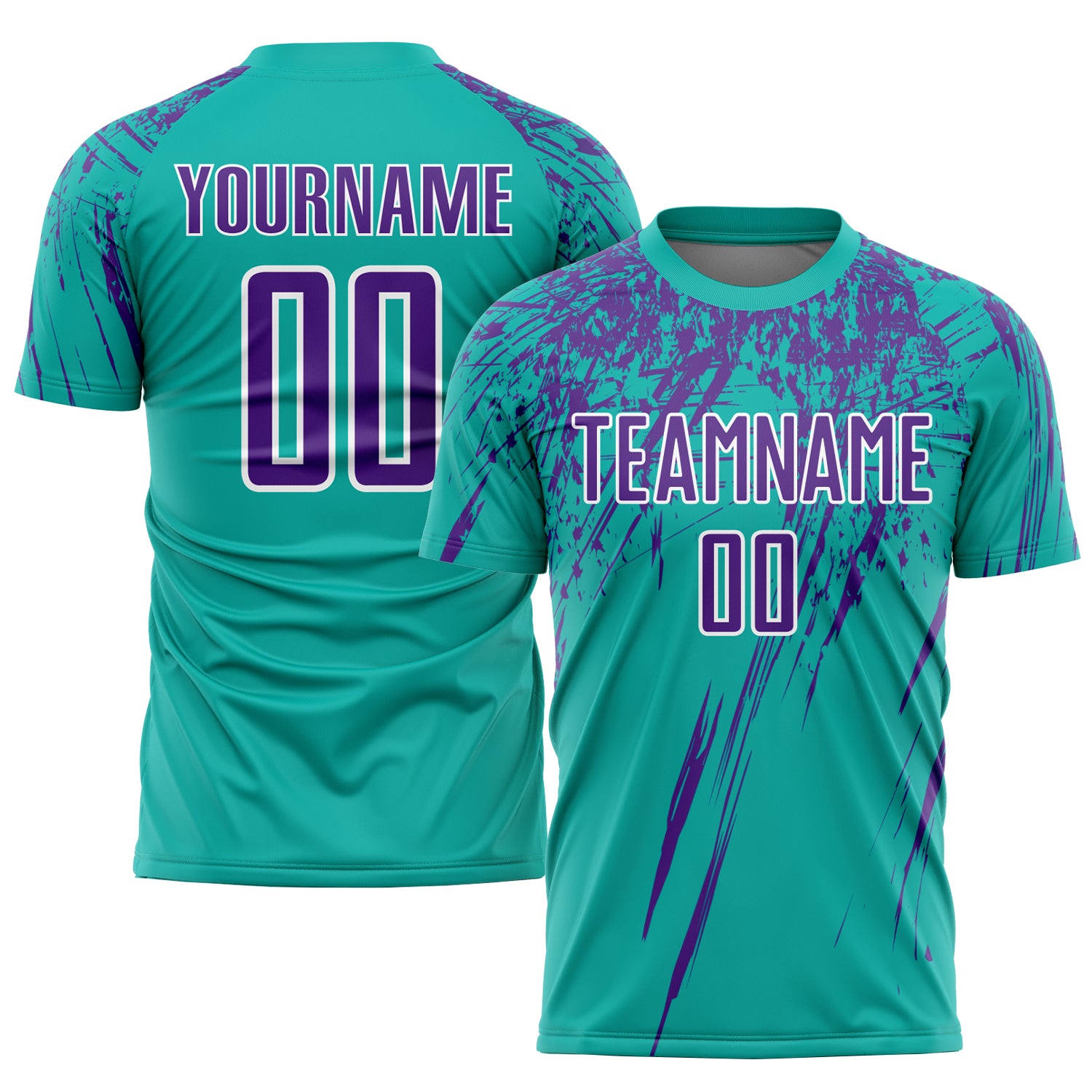 Cheap Custom Aqua Blue White Sublimation Soccer Uniform Jersey Free  Shipping – CustomJerseysPro