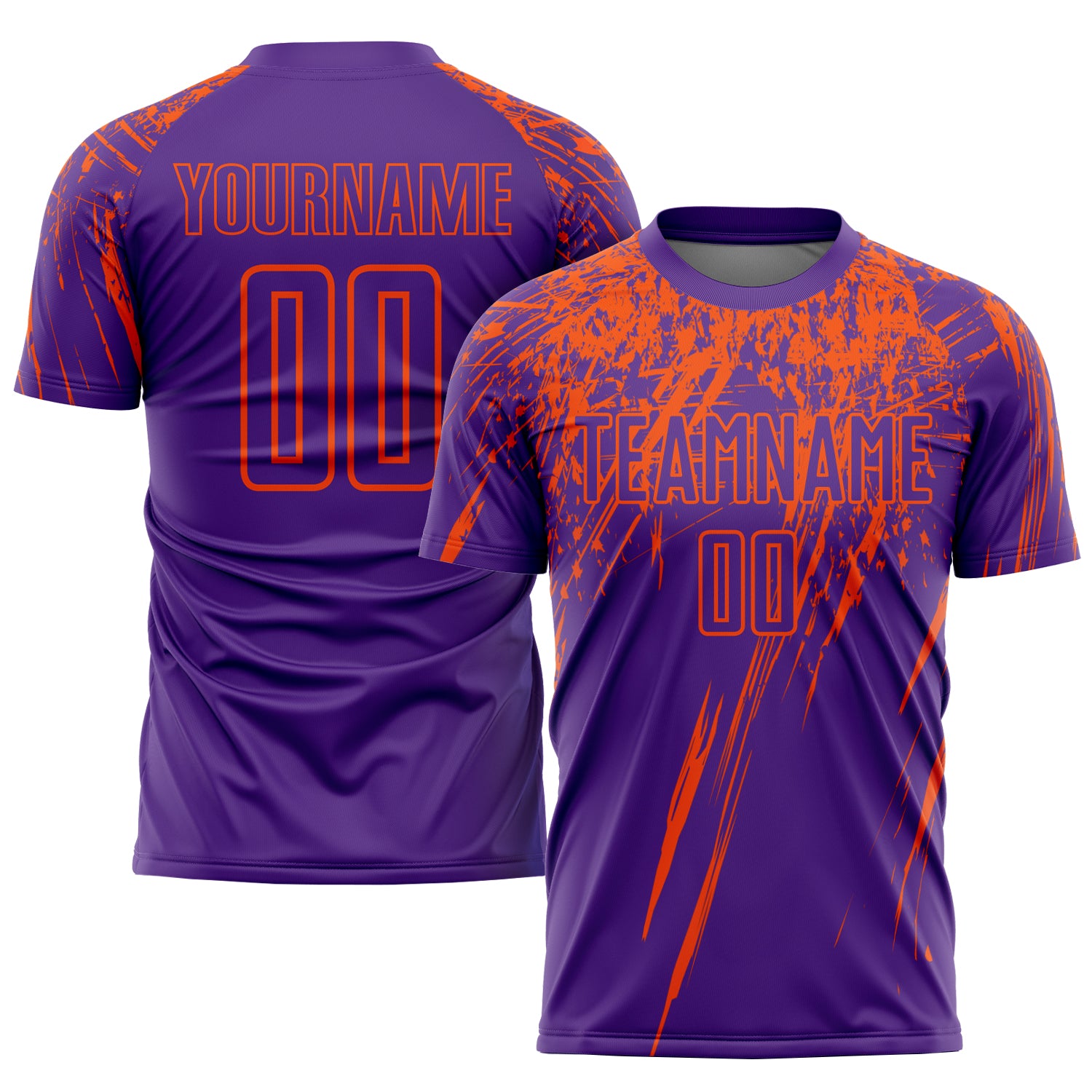 Cheap Custom Orange White-Purple Sublimation Long Sleeve Fade Fashion  Soccer Uniform Jersey Free Shipping – CustomJerseysPro