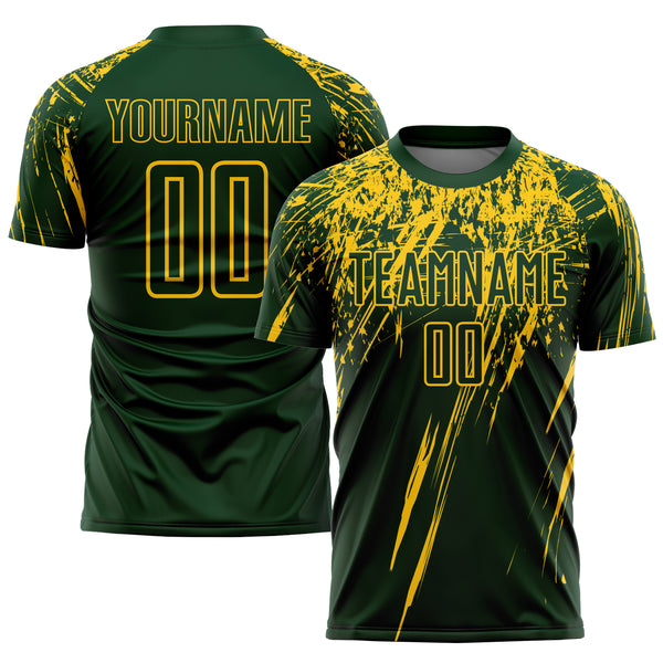 Yellow and Black Printed Eight X Polyester Cricket Sports Jersey
