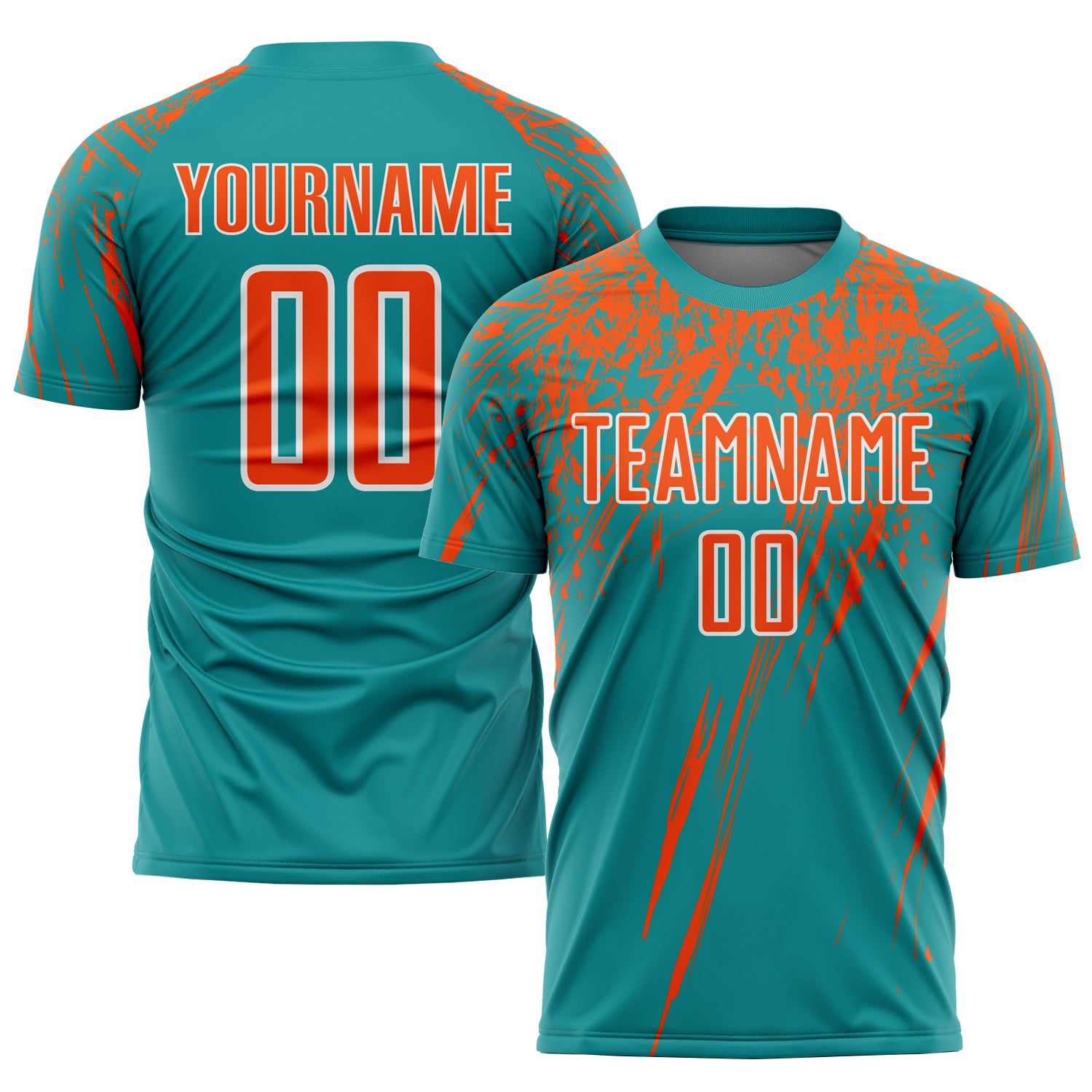 Cheap Custom Teal Orange-White Sublimation Soccer Uniform Jersey Free  Shipping – CustomJerseysPro