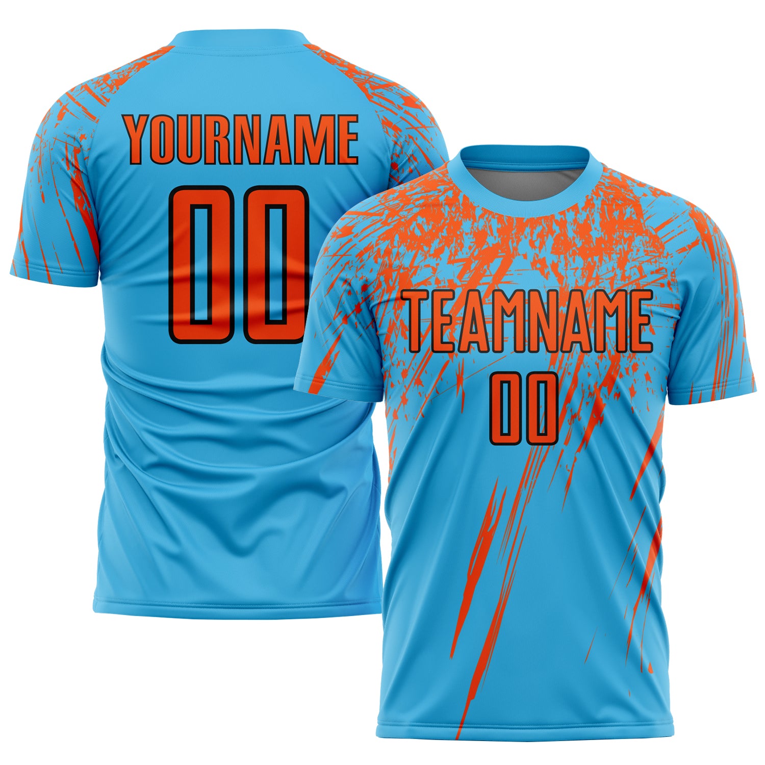 Cheap Custom Light Blue Texas Orange-Cream Sublimation Soccer Uniform  Jersey Free Shipping – CustomJerseysPro