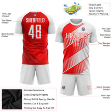 Load image into Gallery viewer, Custom Red White Sublimation Soccer Uniform Jersey
