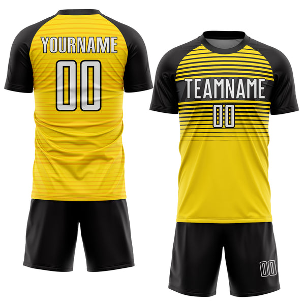 Cheap Custom Light Blue Black Sublimation Soccer Uniform Jersey Free  Shipping – CustomJerseysPro