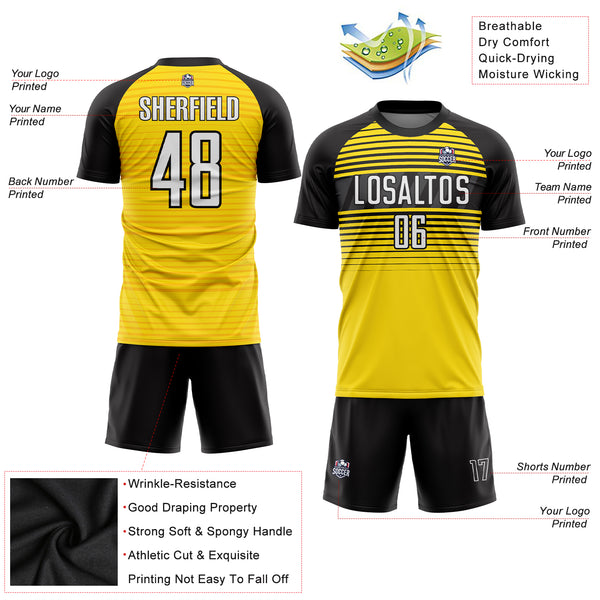 Cheap Custom Sky Blue Yellow-Black Sublimation Soccer Uniform Jersey Free  Shipping – CustomJerseysPro