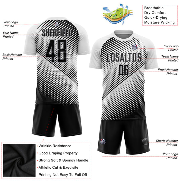 Cheap Custom Red White-Black Sublimation Soccer Uniform Jersey Free  Shipping – CustomJerseysPro