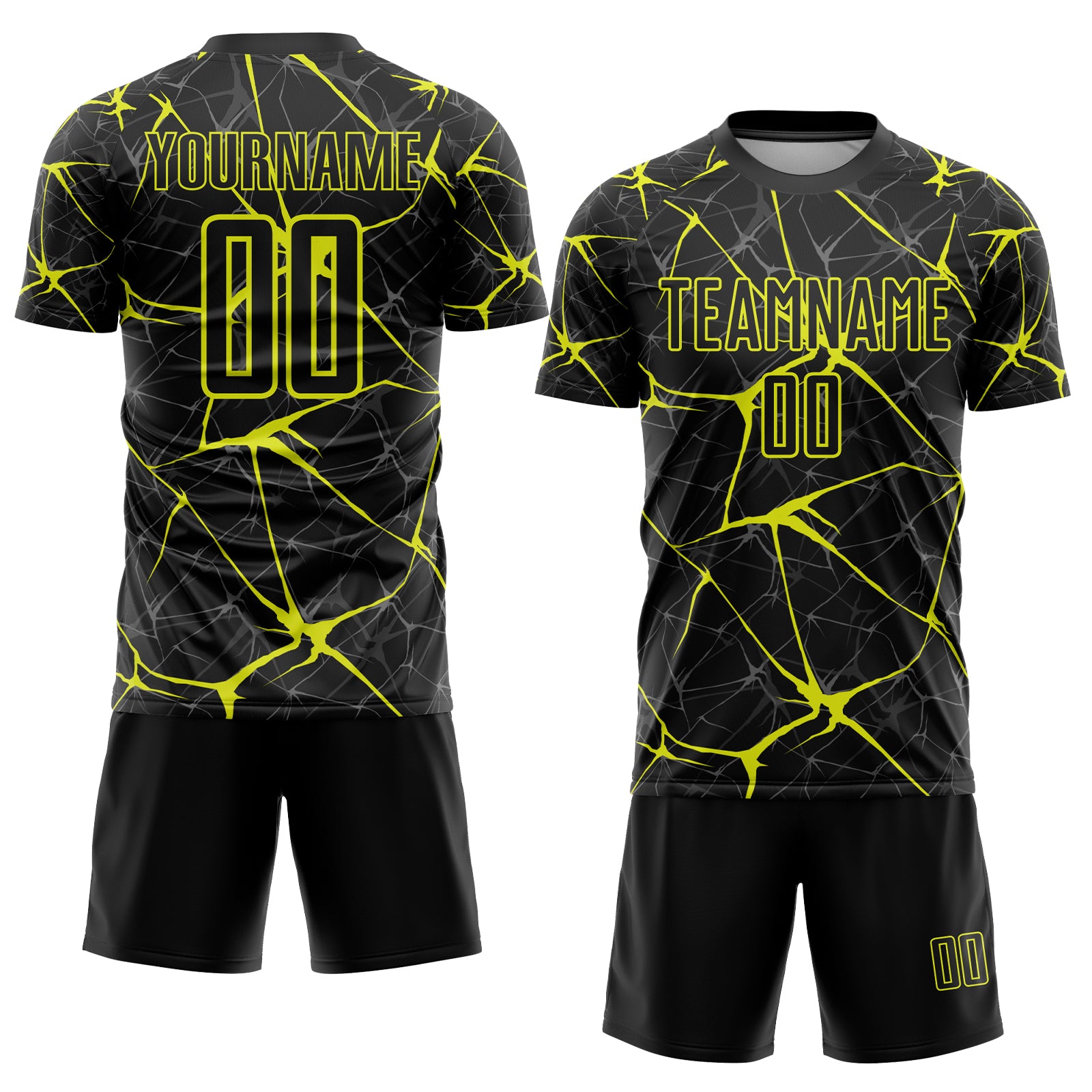 Cheap Custom Yellow White-Black Sublimation Soccer Uniform Jersey Free  Shipping – CustomJerseysPro