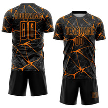 Charger l&#39;image dans la galerie, Custom Black Bay Orange Sublimation Soccer Uniform Jersey
