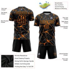 Charger l&#39;image dans la galerie, Custom Black Bay Orange Sublimation Soccer Uniform Jersey
