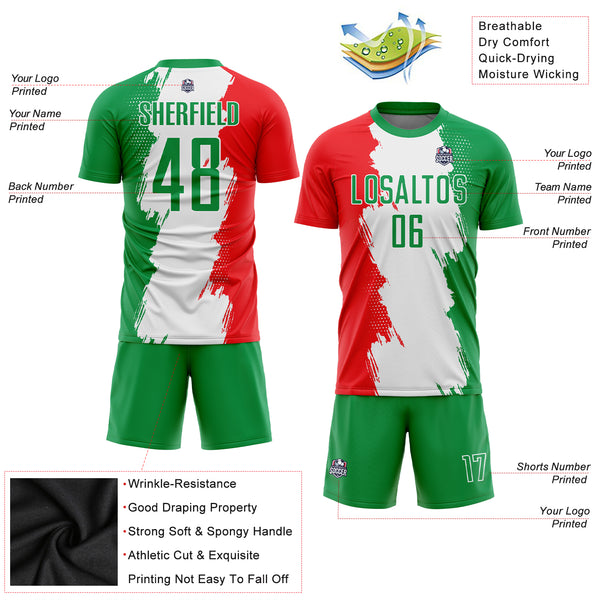 Cheap Custom Royal White-Neon Green Sublimation Soccer Uniform Jersey Free  Shipping – CustomJerseysPro