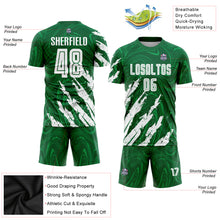 Загрузить изображение в средство просмотра галереи, Custom Kelly Green White Sublimation Soccer Uniform Jersey
