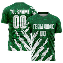 Загрузить изображение в средство просмотра галереи, Custom Kelly Green White Sublimation Soccer Uniform Jersey
