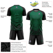 Laden Sie das Bild in den Galerie-Viewer, Custom Kelly Green Black Sublimation Soccer Uniform Jersey
