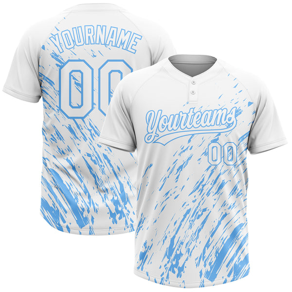 Sky Blue Light Weight Breathable Softball Team Jerseys For