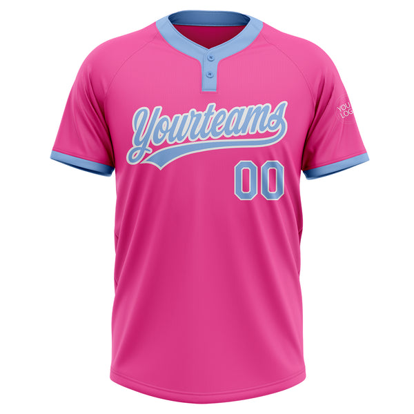 Wholesale Custom Short Sleeve Two Buttons Softball Wear Jerseys