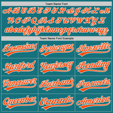 Charger l&#39;image dans la galerie, Custom Teal Orange-White Two-Button Unisex Softball Jersey
