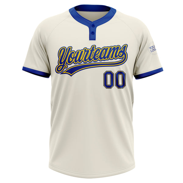 Custom Cream Royal-Gold Authentic Baseball Jersey Youth Size:M