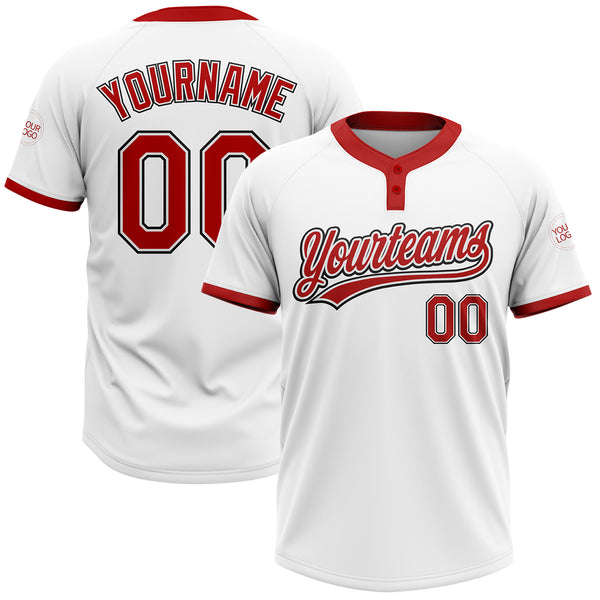 White Maroon Black Custom Softball Baseball Jerseys V-Neck | YoungSpeeds