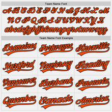 Load image into Gallery viewer, Custom White Orange-Black Two-Button Unisex Softball Jersey
