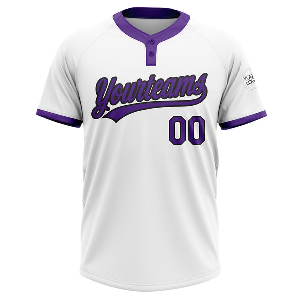 Cheap Custom Purple White-Pink Two-Button Unisex Softball Jersey Free  Shipping – CustomJerseysPro