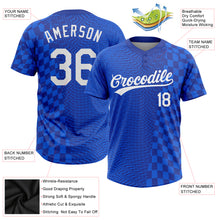 Load image into Gallery viewer, Custom Royal White-Navy 3D Pattern Two-Button Unisex Softball Jersey
