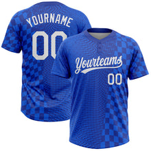 Load image into Gallery viewer, Custom Royal White-Navy 3D Pattern Two-Button Unisex Softball Jersey
