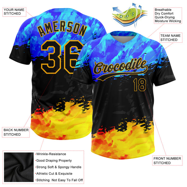 Sublimation Premium Customized Team Softball Shirt Mesh Breathable