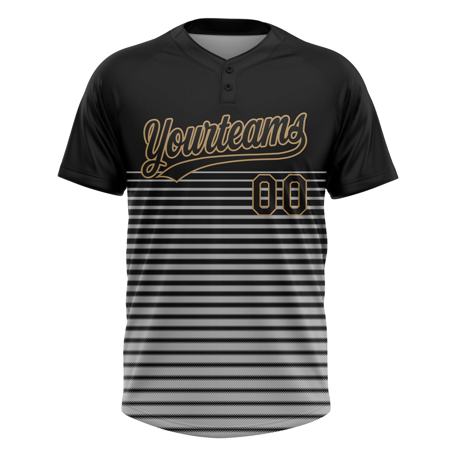 Cheap Custom Black Black-Gold Two-Button Unisex Softball Jersey Free  Shipping – CustomJerseysPro