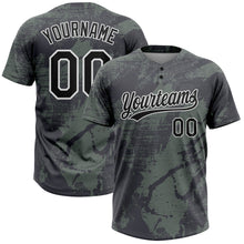 Charger l&#39;image dans la galerie, Custom Olive Black-White 3D Pattern Salute To Service Two-Button Unisex Softball Jersey
