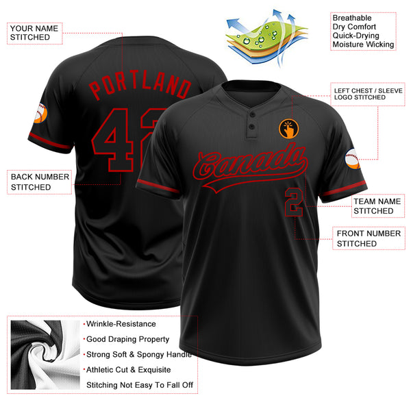 Custom Baseball Jersey / Youth XS to Adult 4XL / Two Button / Softball / Team Uniform / 2 Buttons / Uniforms