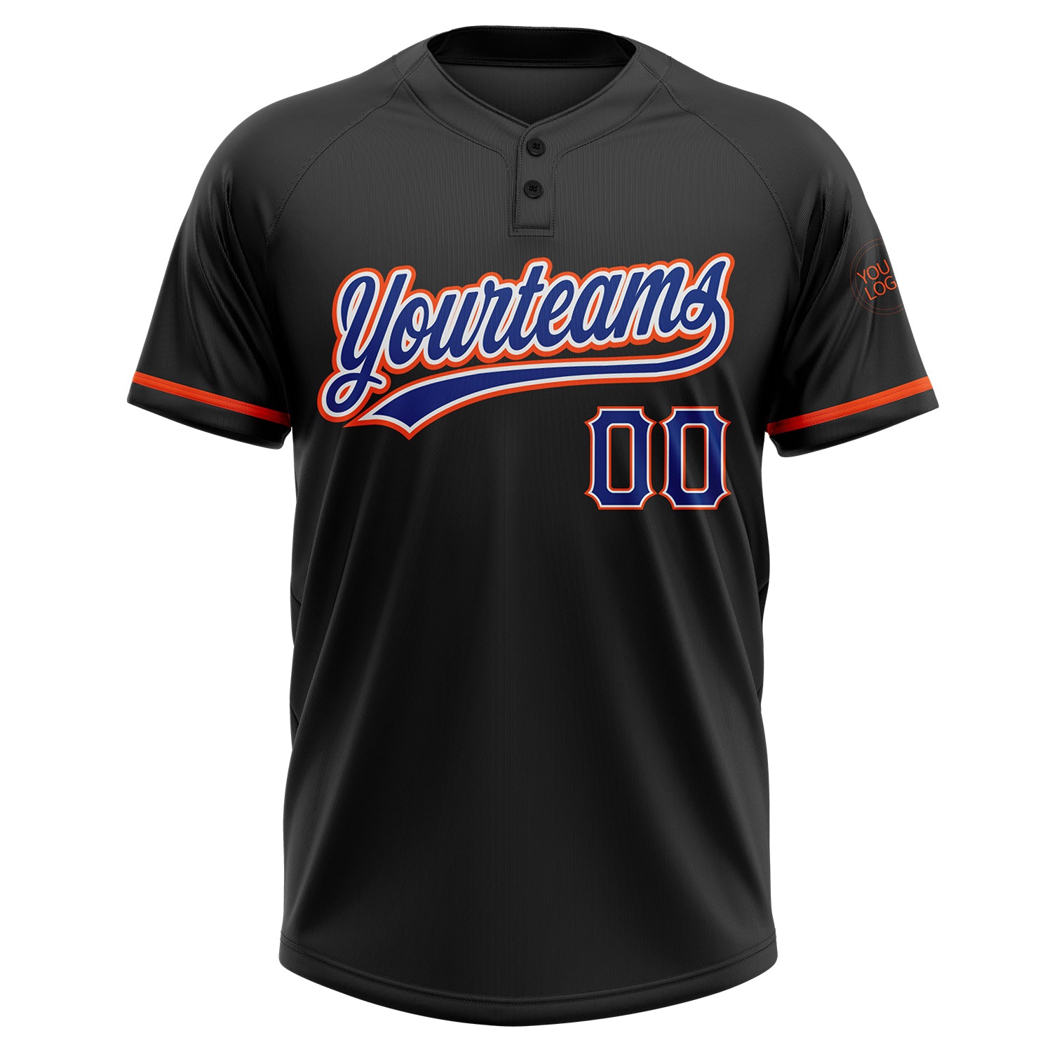 Cheap Custom Black Royal-Orange Two-Button Unisex Softball Jersey Free  Shipping – CustomJerseysPro